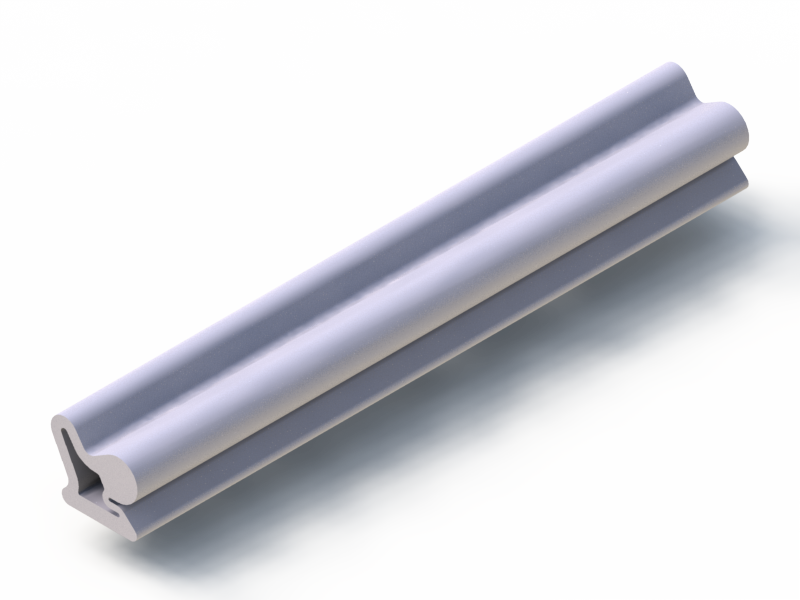 Perfil de Silicona P93923L - formato tipo Doble Agujero - forma irregular
