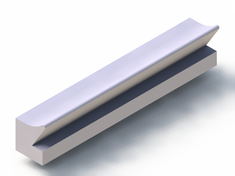 Perfil de Silicona P93991BH - formato tipo Labiado - forma irregular