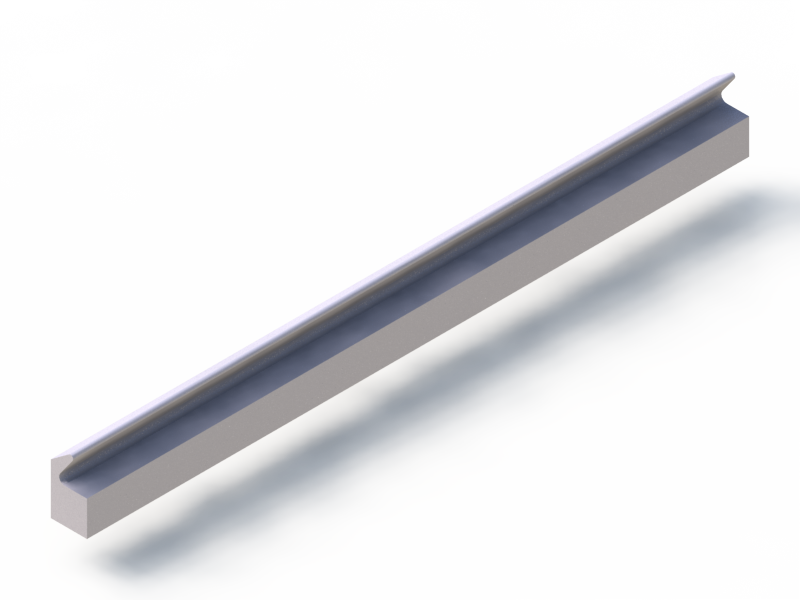 Perfil de Silicona P93991BJ - formato tipo Labiado - forma irregular