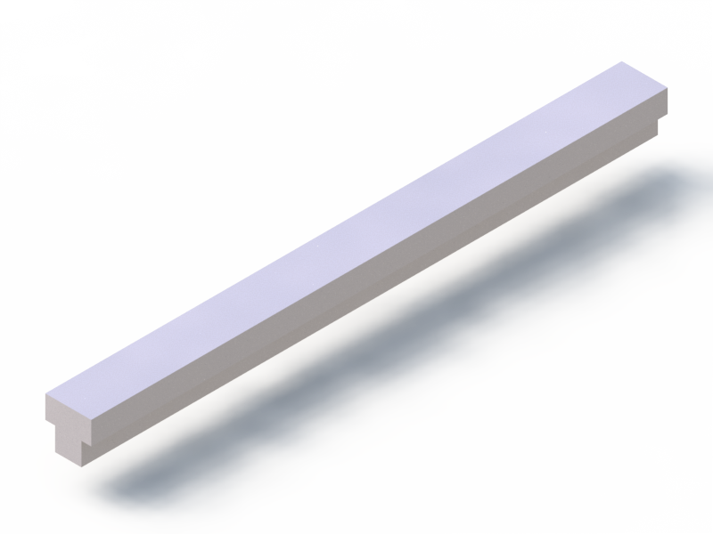 Perfil de Silicona P93991L - formato tipo T - forma irregular