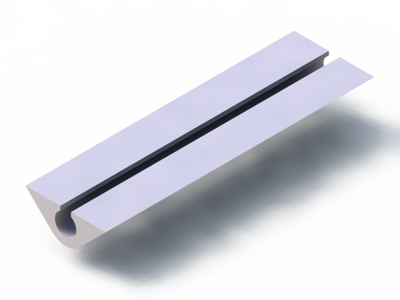 Perfil de Silicona P94078A - formato tipo U - forma irregular