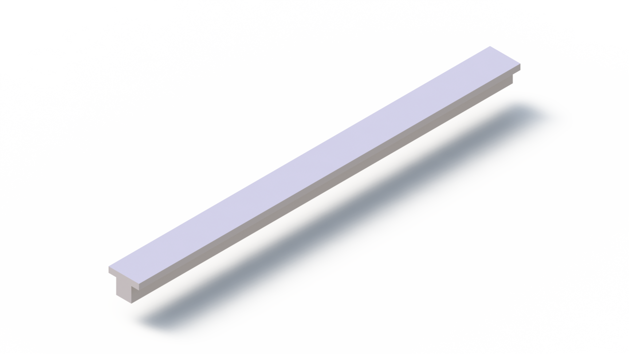 Perfil de Silicona P94213AB - formato tipo T - forma irregular