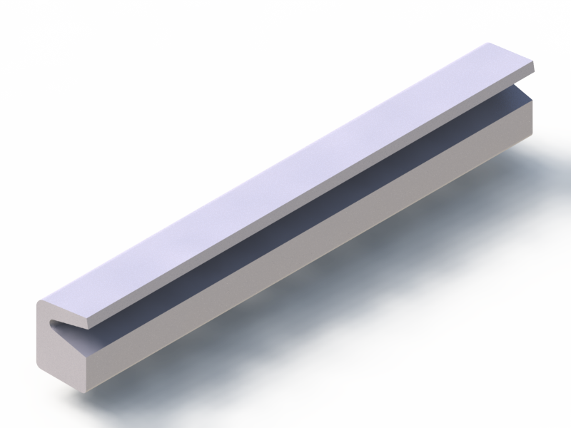 Perfil de Silicona P94315BZ - formato tipo Labiado - forma irregular