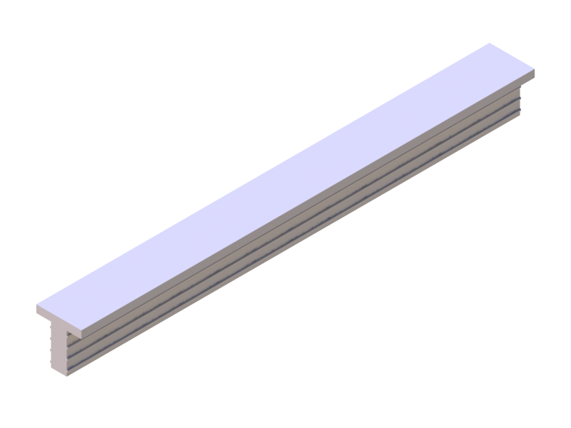 Perfil de Silicona P945BD - formato tipo T - forma irregular