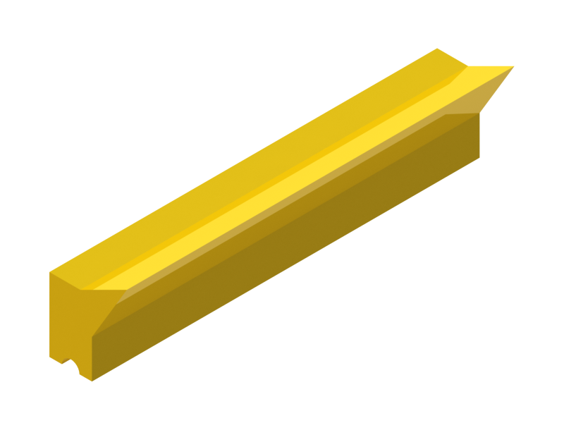 Perfil de Silicona P945BP - formato tipo Labiado - forma irregular