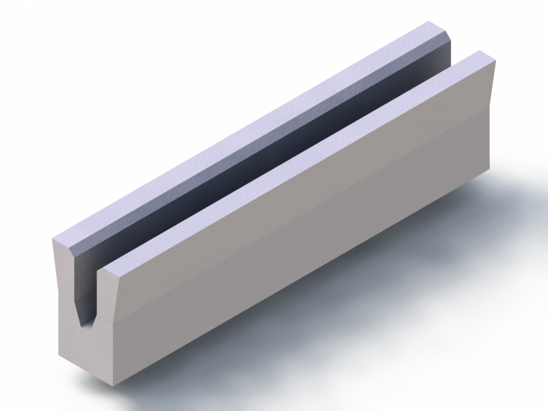 Perfil de Silicona P945EH - formato tipo U - forma irregular