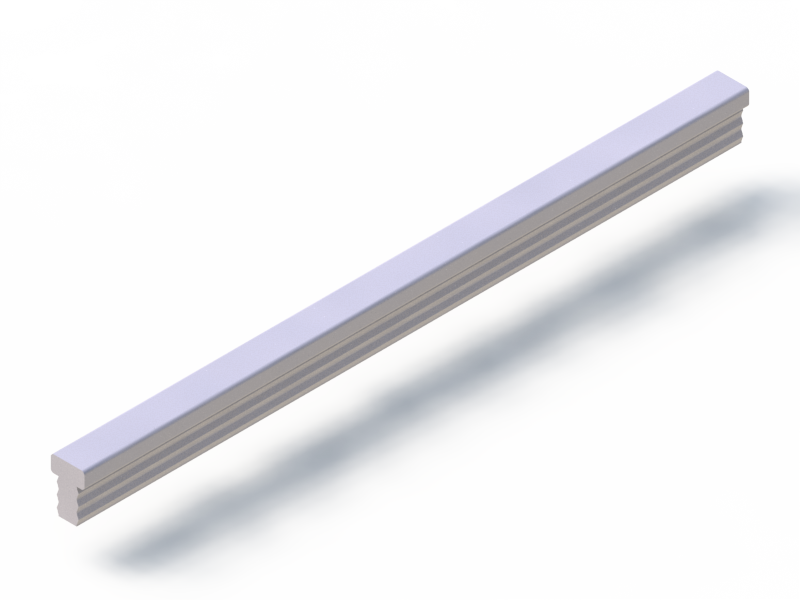 Perfil de Silicona P94850G - formato tipo T - forma irregular