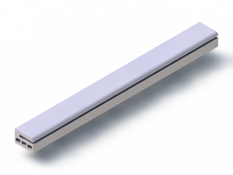 Perfil de Silicona P94930A - formato tipo Labiado - forma irregular
