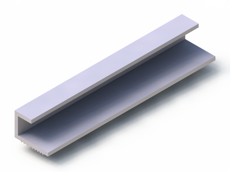 Perfil de Silicona P95279A - formato tipo U - forma irregular