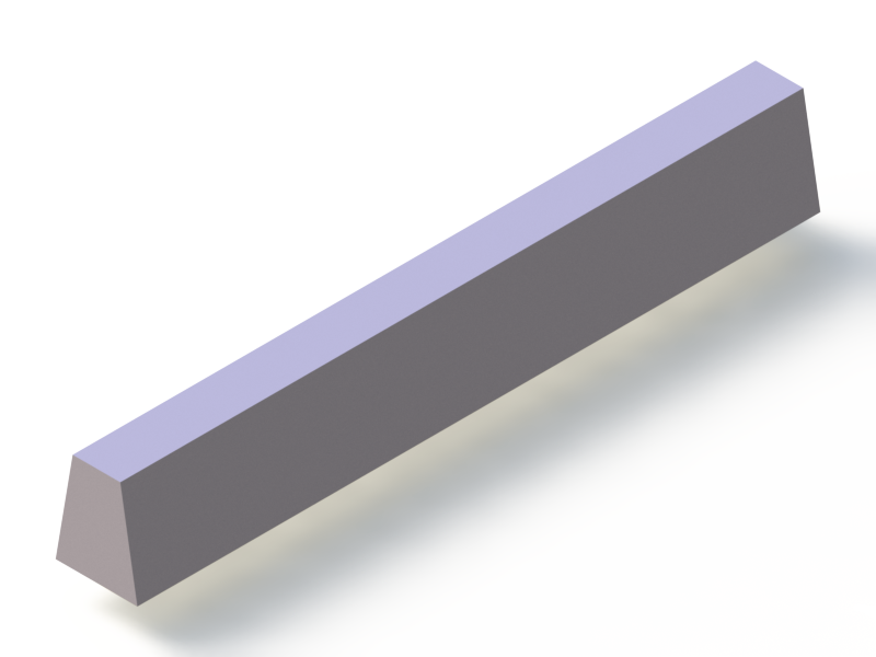 Perfil de Silicona P95366A - formato tipo Trapecio - forma irregular