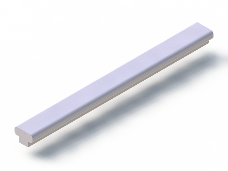 Perfil de Silicona P95419U - formato tipo T - forma irregular