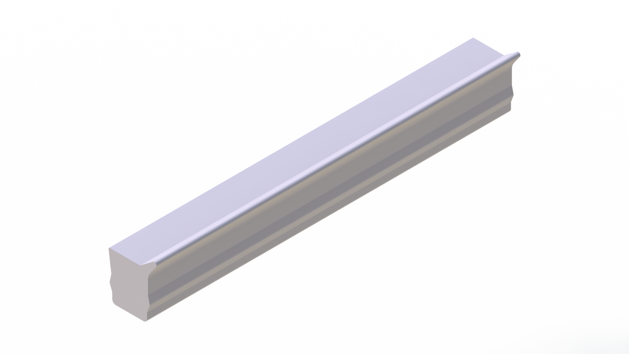 Perfil de Silicona P95567C - formato tipo Labiado - forma irregular