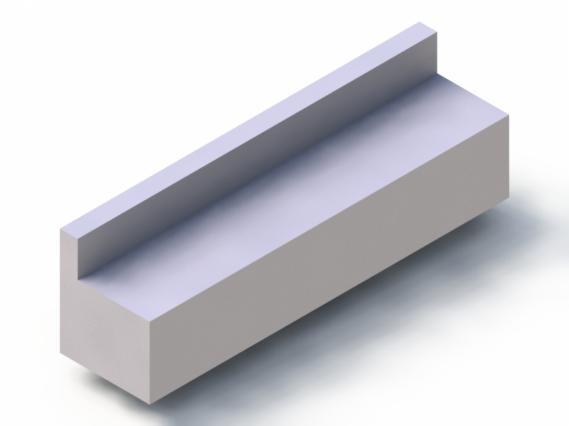Perfil de Silicona P95606A - formato tipo L - forma irregular