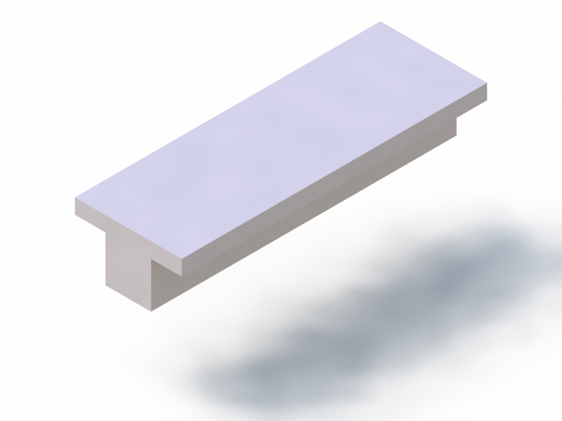 Perfil de Silicona P95606B - formato tipo T - forma irregular