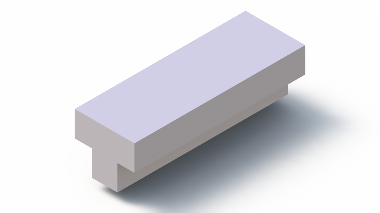Perfil de Silicona P95606C - formato tipo T - forma irregular