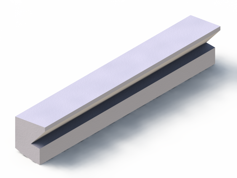 Perfil de Silicona P95673A - formato tipo Labiado - forma irregular