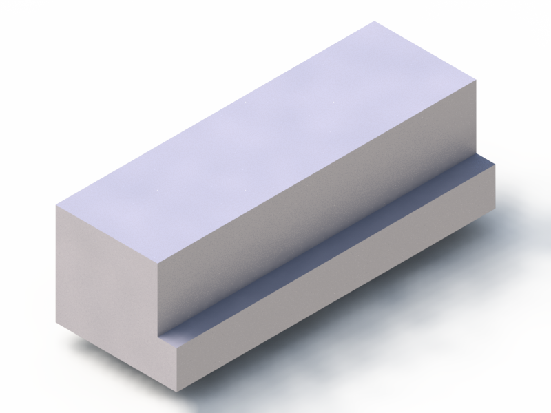 Perfil de Silicona P96046A - formato tipo L - forma irregular