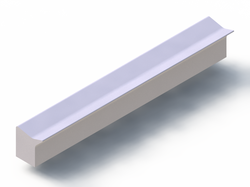 Perfil de Silicona P96211F - formato tipo Labiado - forma irregular