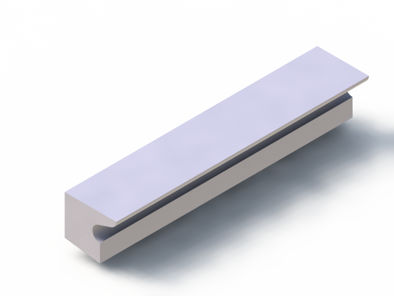 Perfil de Silicona P96518 - formato tipo Labiado - forma irregular