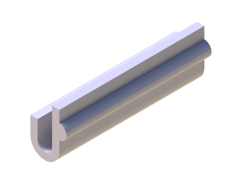 Perfil de Silicona P965A15 - formato tipo U - forma irregular