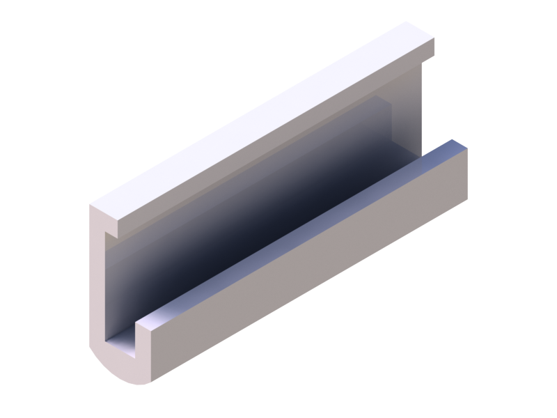 Perfil de Silicona P965AV - formato tipo U - forma irregular