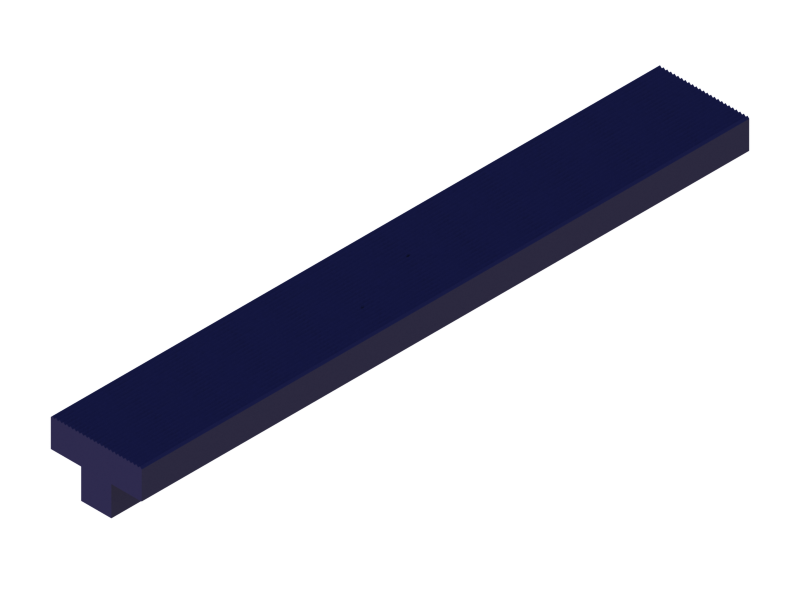 Perfil de Silicona P965BA - formato tipo T - forma irregular