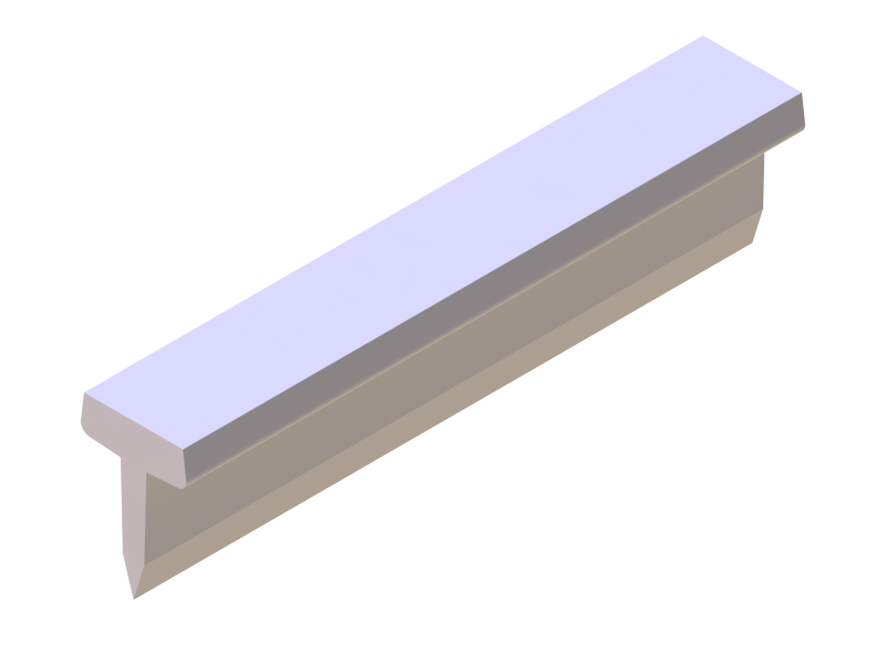 Perfil de Silicona P965G - formato tipo T - forma irregular