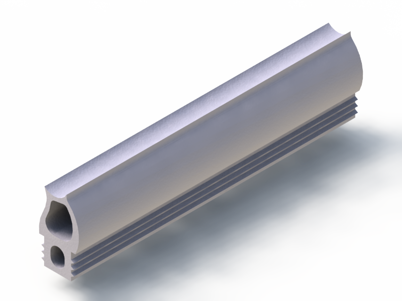 Perfil de Silicona P96663 - formato tipo Doble Agujero - forma irregular