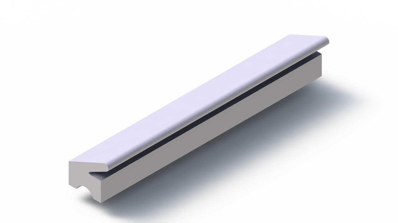 Perfil de Silicona P96680L - formato tipo Labiado - forma irregular
