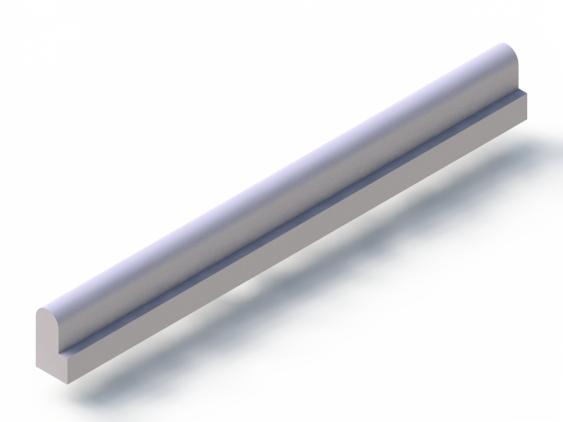 Perfil de Silicona P96690A - formato tipo L - forma irregular