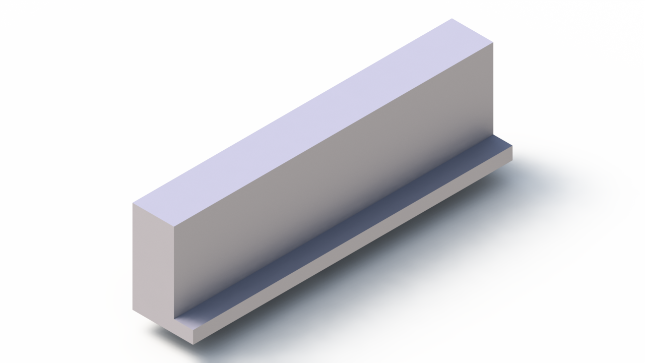 Perfil de Silicona P96913CT - formato tipo L - forma irregular