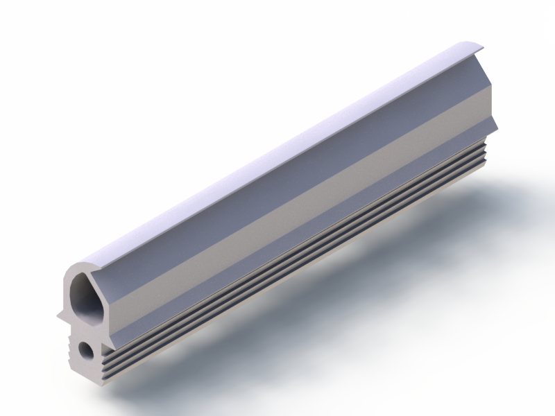 Perfil de Silicona P96913M - formato tipo Doble Agujero - forma irregular
