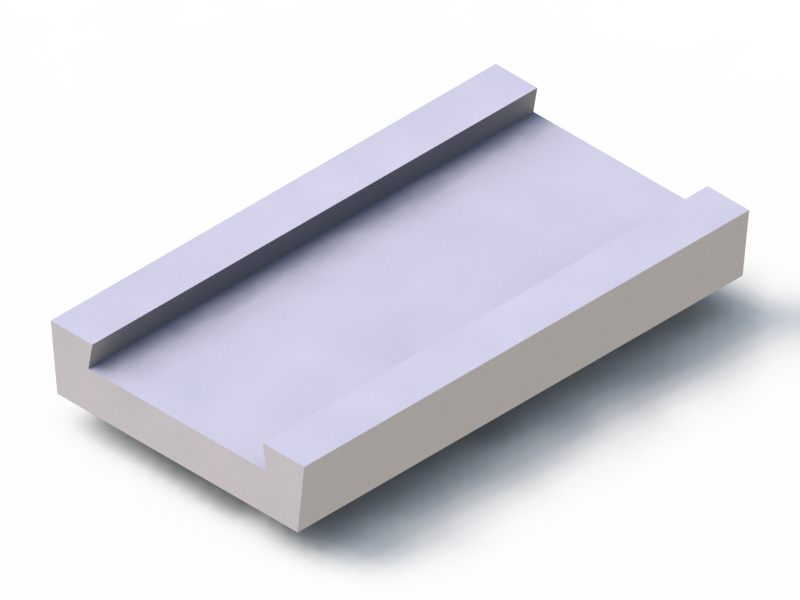 Perfil de Silicona P96976A - formato tipo U - forma irregular