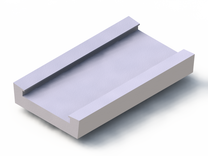 Perfil de Silicona P96976H - formato tipo U - forma irregular