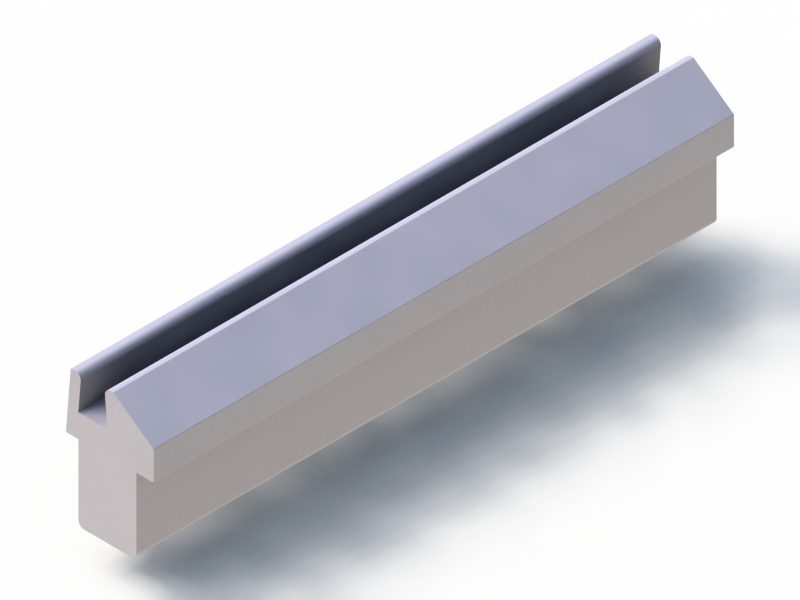 Perfil de Silicona P97167V - formato tipo T - forma irregular