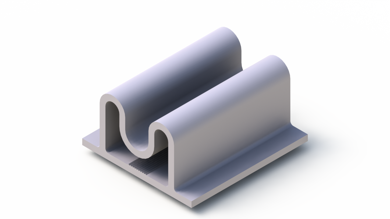 Perfil de Silicona P97279IO - formato tipo Doble Agujero - forma irregular