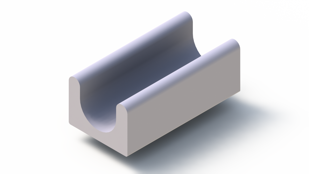 Perfil de Silicona P97279IP - formato tipo U - forma irregular