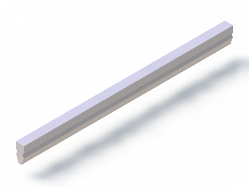 Perfil de Silicona P97417A - formato tipo Doble Agujero - forma irregular