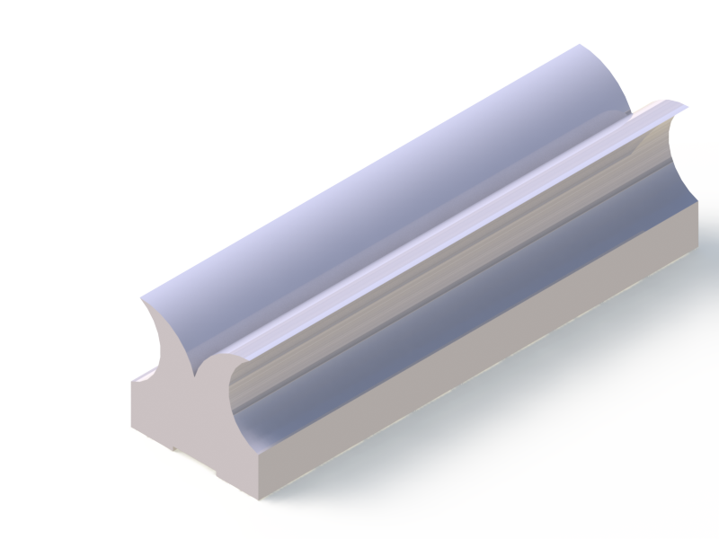 Perfil de Silicona P974A - formato tipo Cuernos - forma irregular