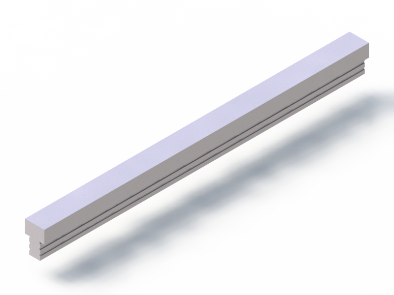 Perfil de Silicona P97527B - formato tipo T - forma irregular