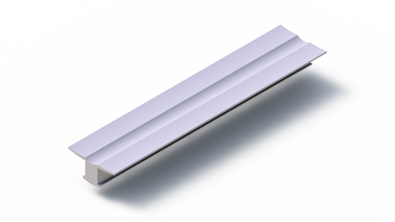 Perfil de Silicona P97940A - formato tipo T - forma irregular