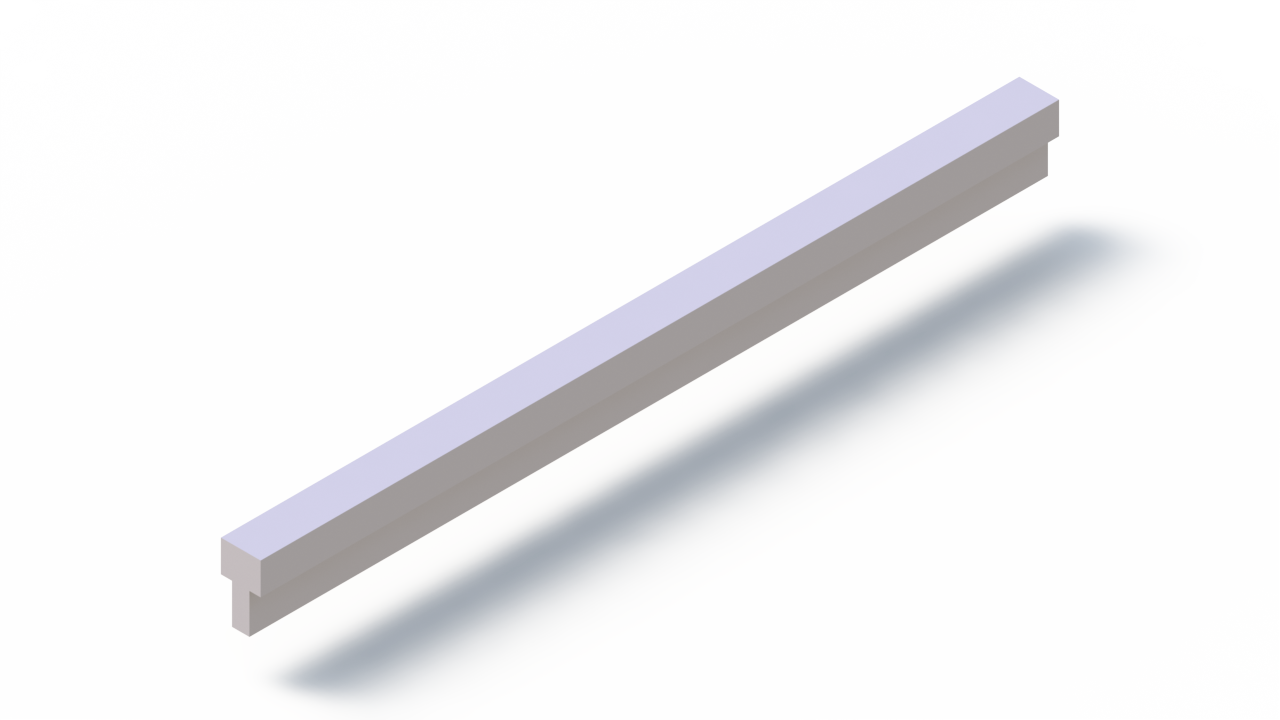 Perfil de Silicona P97952A - formato tipo T - forma irregular