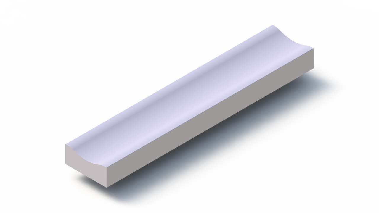 Perfil de Silicona P98216B - formato tipo D - forma irregular