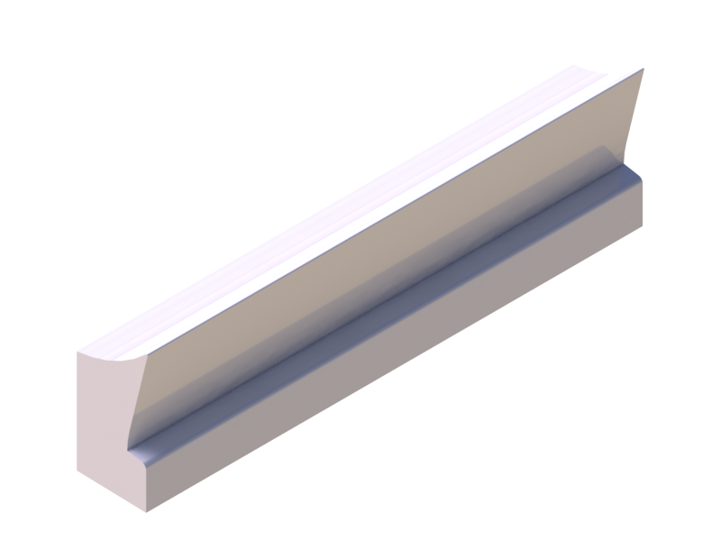 Perfil de Silicona P991O - formato tipo Labiado - forma irregular