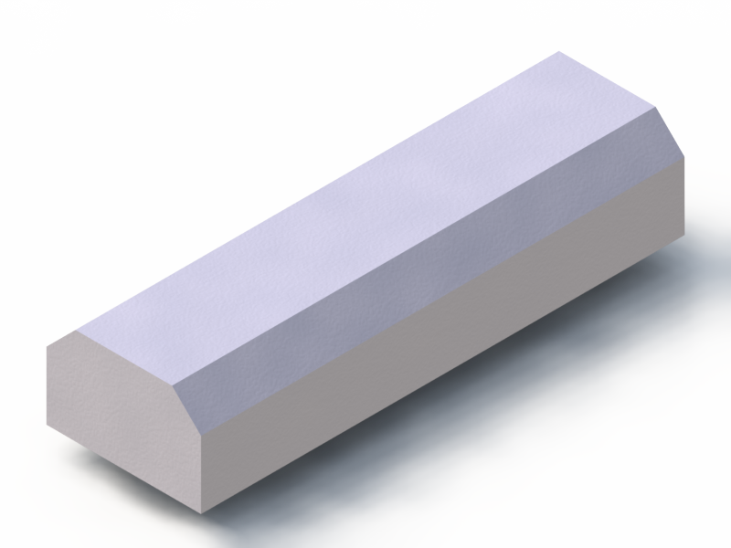 Perfil de Silicona PE10822FY - formato tipo Trapecio - forma irregular