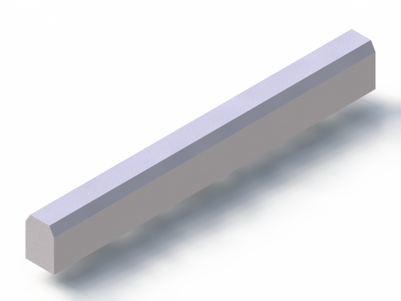 Perfil de Silicona PE94958F - formato tipo Trapecio - forma irregular