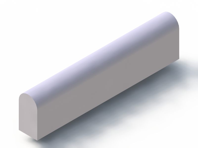 Perfil de Silicona PE96176Z - formato tipo D - forma irregular