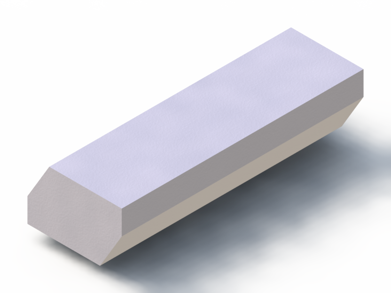 Perfil de Silicona PEWH25H10822DT - formato tipo Trapecio - forma irregular