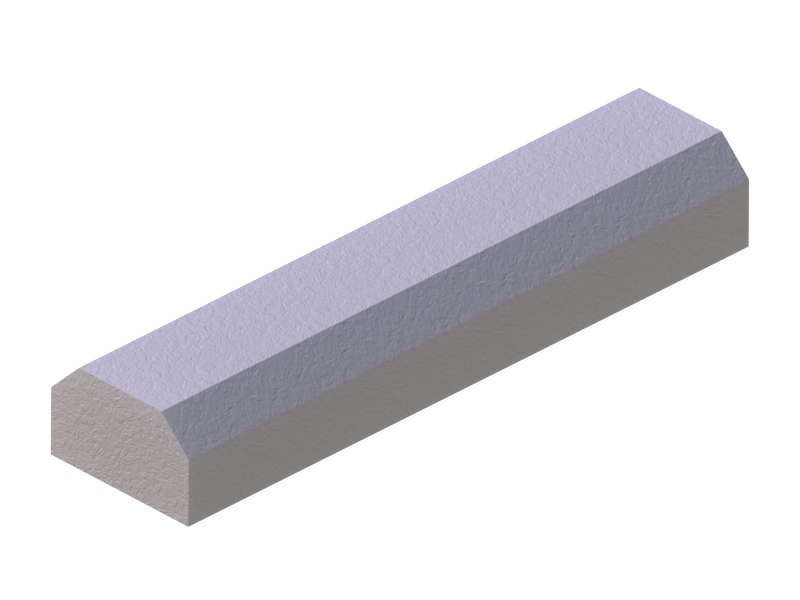 Perfil de Silicona PSE0,2510822C - formato tipo Trapecio - forma irregular