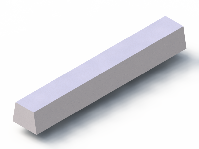 Perfil de Silicona PSWH60H95366C - formato tipo Trapecio - forma irregular